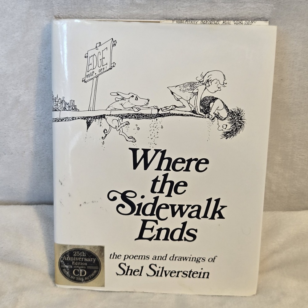Where the Sidewalk Ends 25th‎ Anniversary w/ CD & Bookmark Shel Silverstein HC